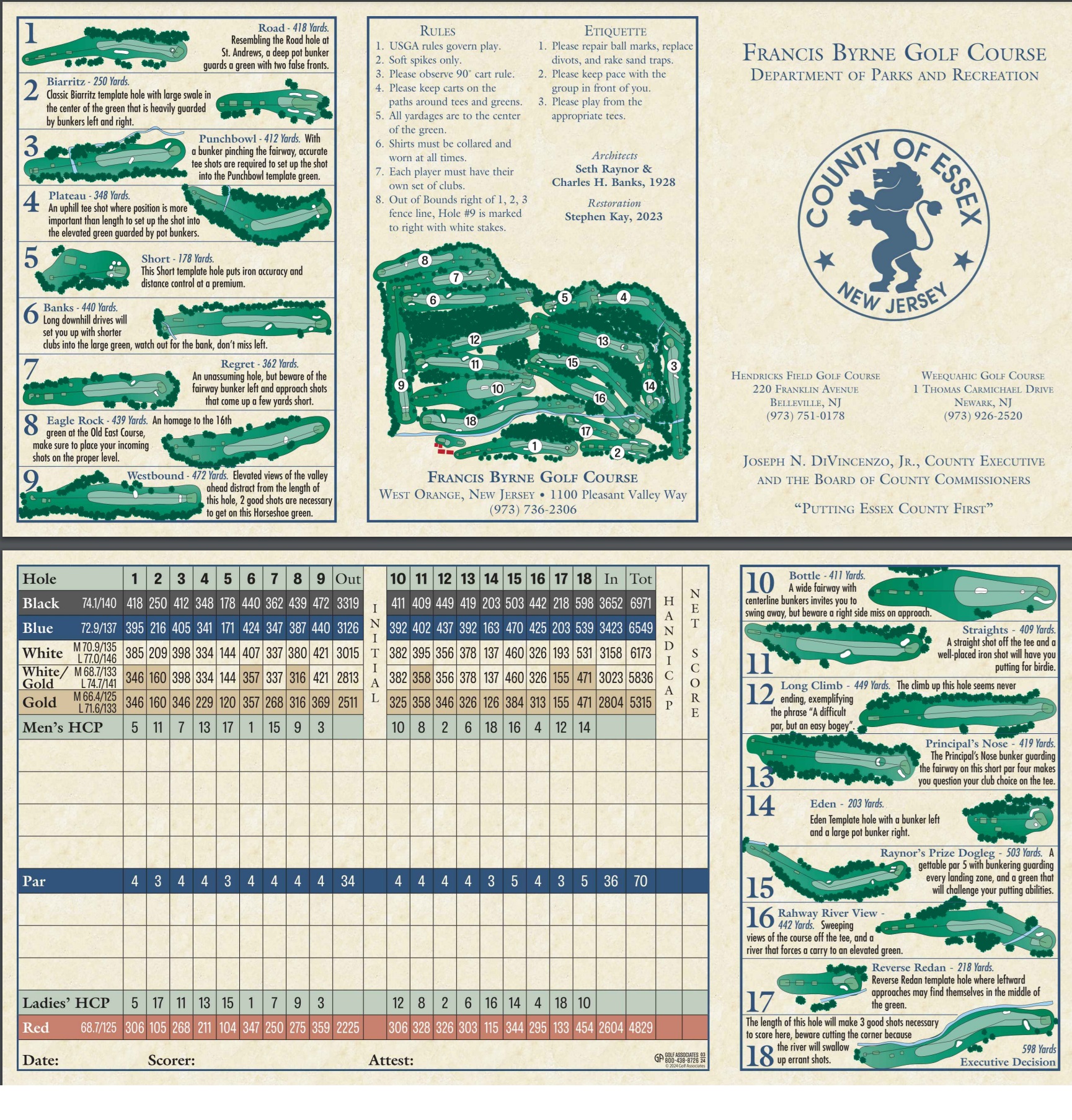 Francis A Byrne Golf Course Golf Essex County Parks