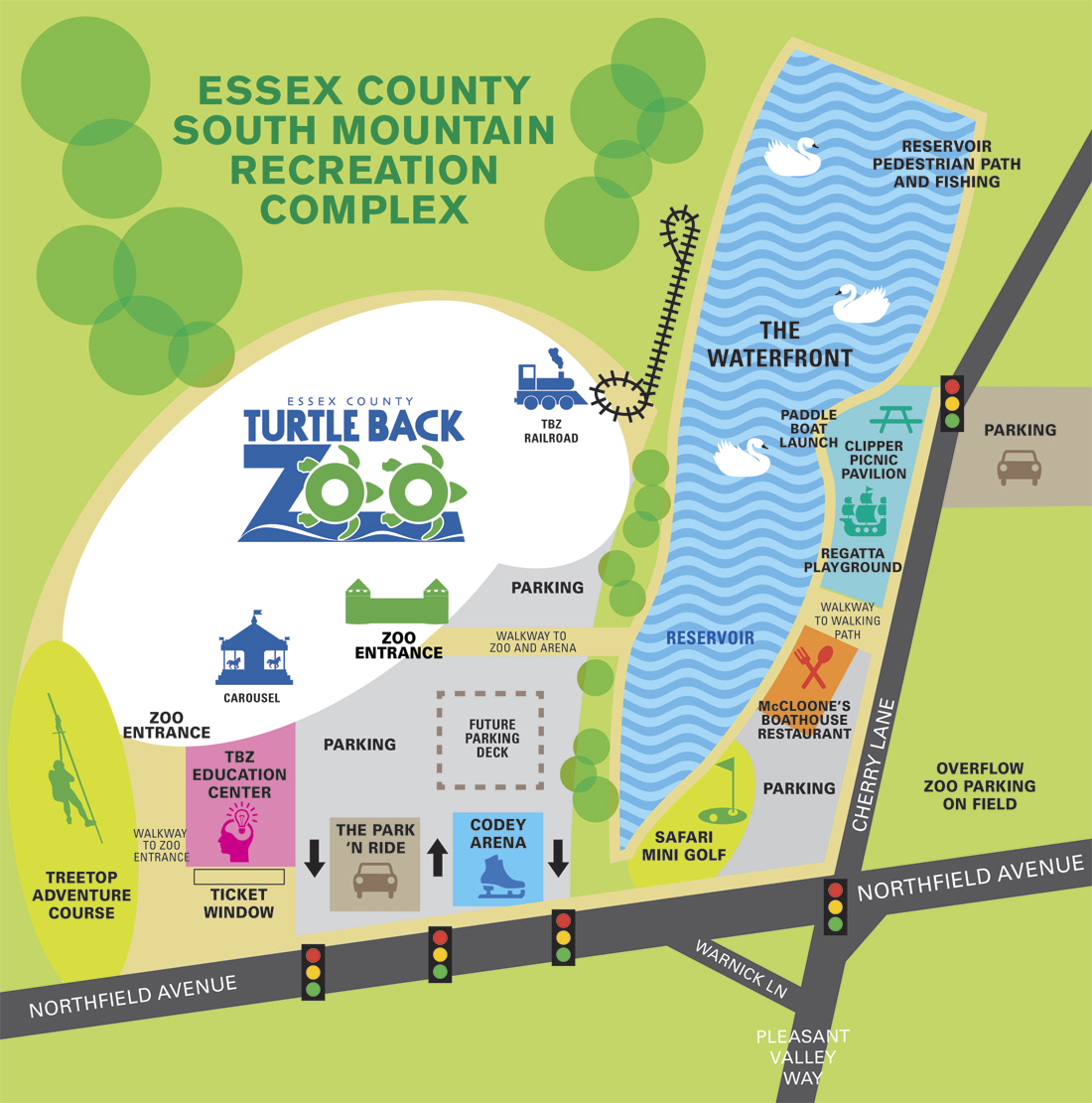 Jersey Zoo Map